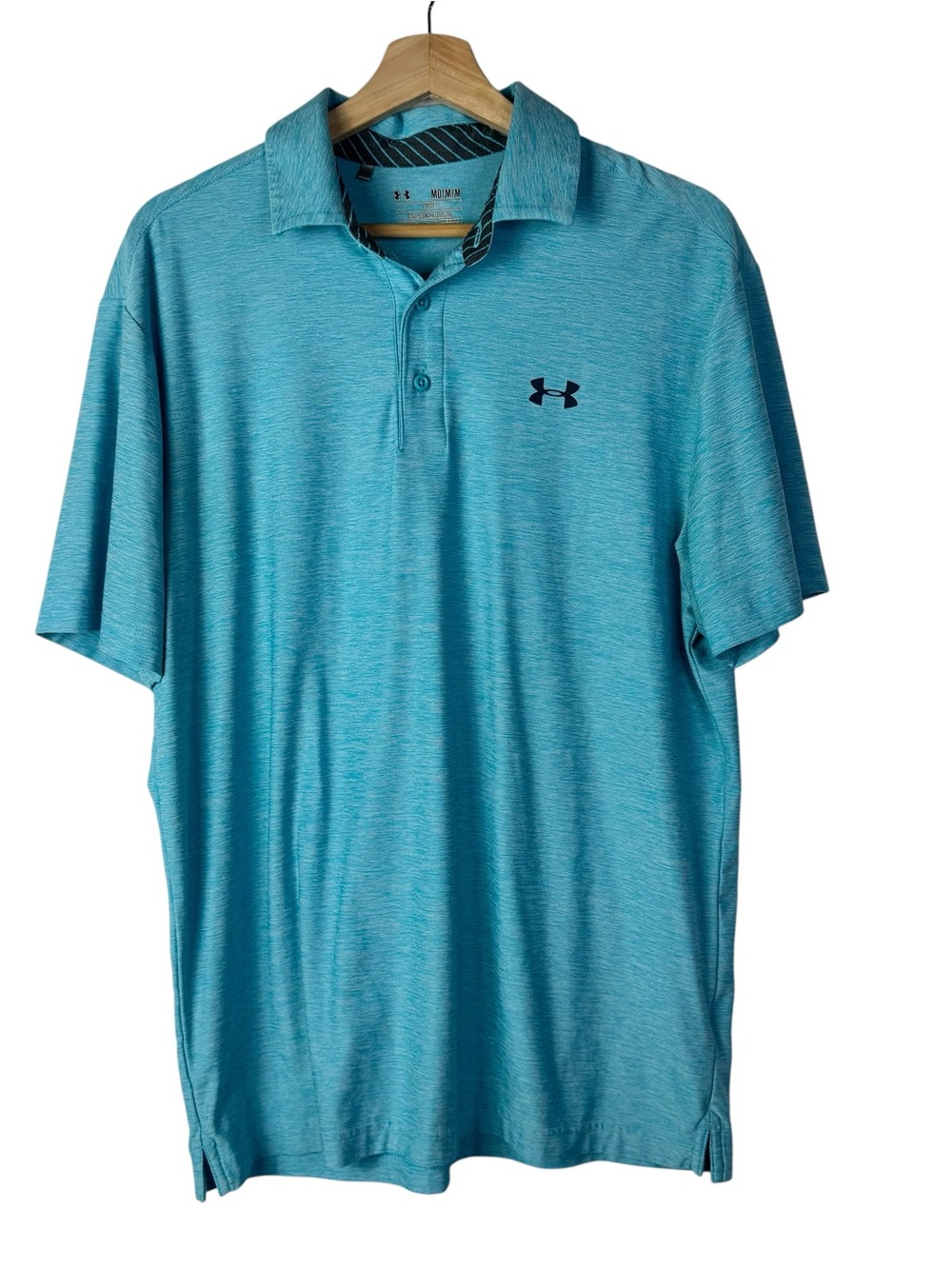 Under Armour Light Blue Loose Golf Short Sleeve Polo M